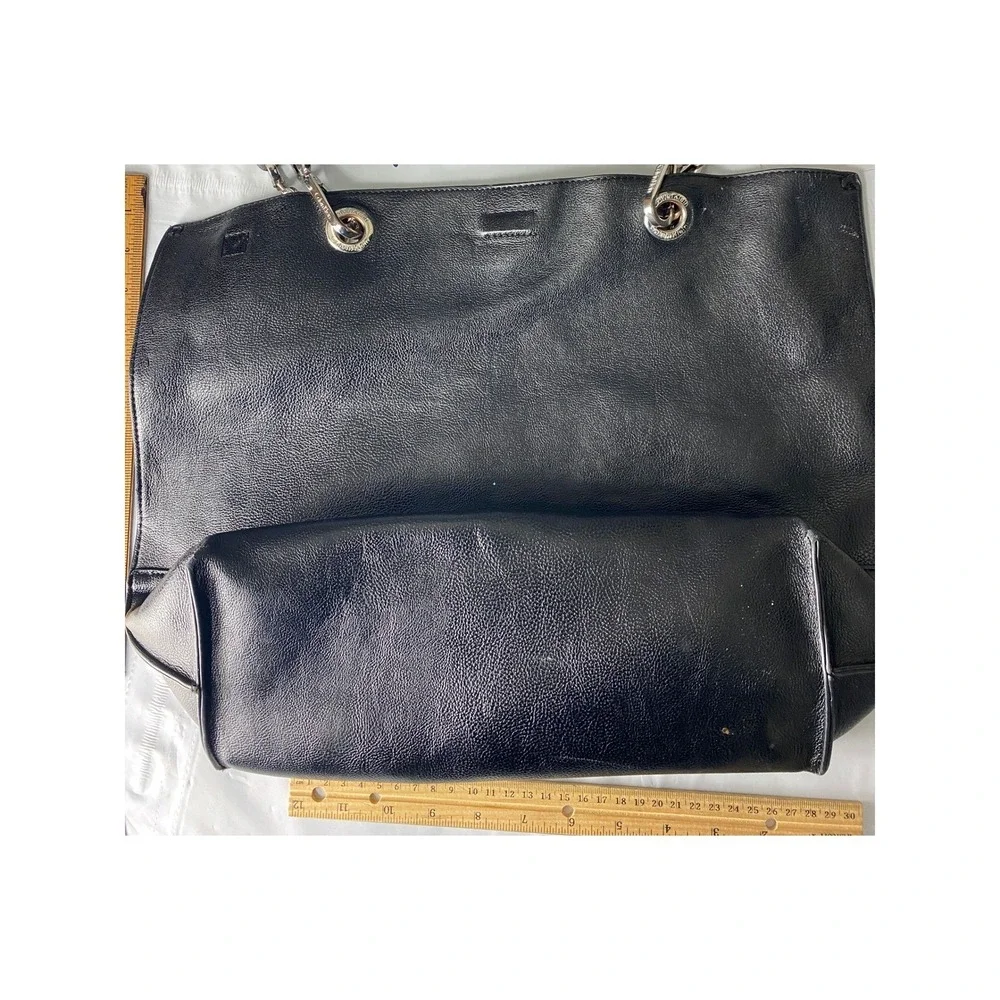 Calvin Klein Black Faux Leather Wallet‎ Clutch Organizer